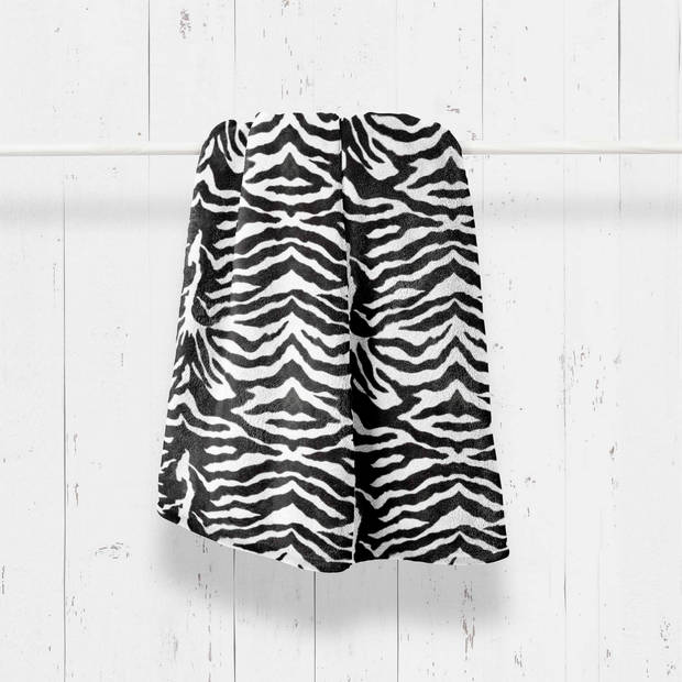 Zo Home Flanel Fleece Plaid Zebra - black - 140x200cm