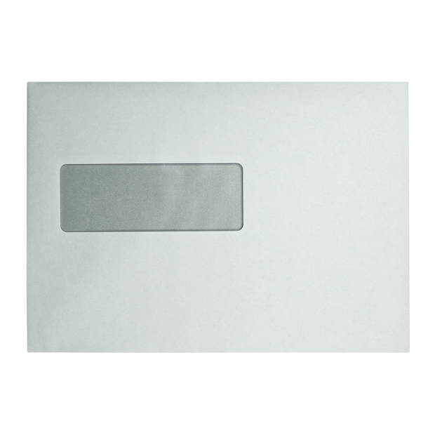 DULA - C5 Enveloppen A5 formaat wit - Met venster links - 229 x 162 mm - 25 stuks - Zelfklevend met plakstrip - 80 Gram