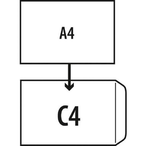 DULA - C4 Enveloppen A4 formaat wit - Venster rechts - 229 x 324 mm - 50 stuks - Zelfklevend met plakstrip - 120 Gram