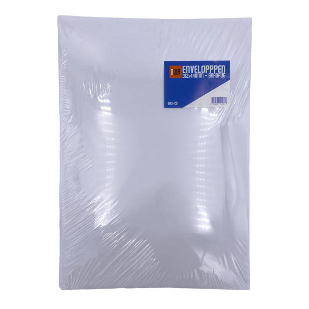 DULA - Bordrug Enveloppen - EA3 - 312 x 441 mm - 20 stuks- Zelfklevend met plakstrip - 120 Gram