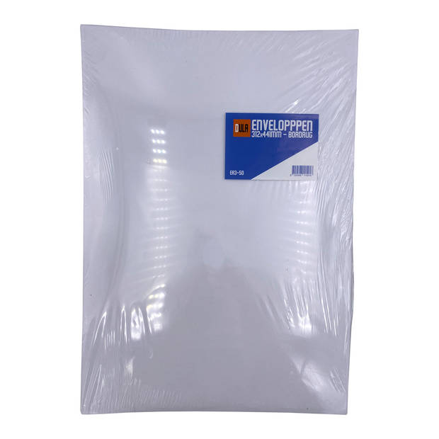 DULA - Bordrug Enveloppen - EA3 - 312 x 441 mm - 50 stuks- Zelfklevend met plakstrip - 120 Gram