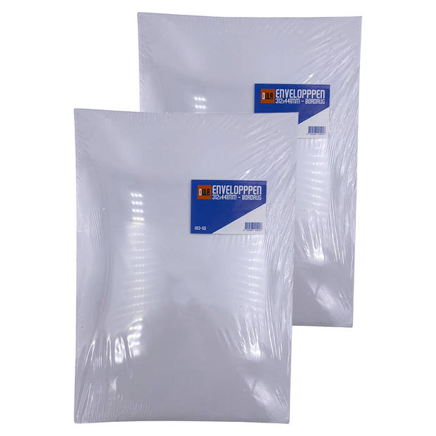 DULA - Bordrug Enveloppen - EA3- 312 x 441 mm - 100 stuks- Zelfklevend met plakstrip - 120 Gram