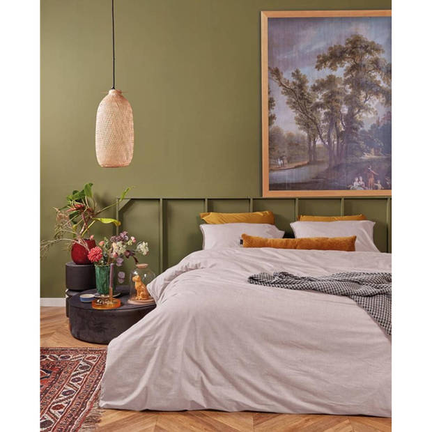 At Home by Beddinghouse dekbedovertrek One Colour - Zand - Lits-jumeaux 240x200/220 cm