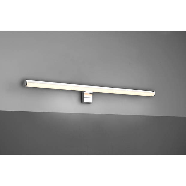 LED Spiegelverlichting - Trion Liman - 11W - Spatwaterdicht IP44 - Warm Wit 3000K - Glans Chroom - Kunststof