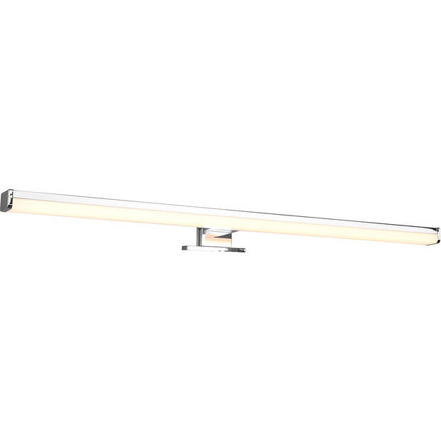 LED Spiegelverlichting - Trion Liman - 11W - Spatwaterdicht IP44 - Warm Wit 3000K - Glans Chroom - Kunststof