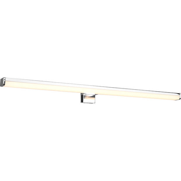 LED Spiegelverlichting - Trion Liman - 11W - Spatwaterdicht IP44 - Warm Wit 3000K - Glans Chroom - Kunststof