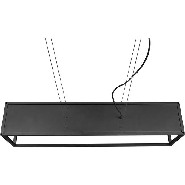 LED Hanglamp - Hangverlichting - Trion Kandin - E27 Fitting - 4-lichts - Rechthoek - Mat Zwart - Aluminium