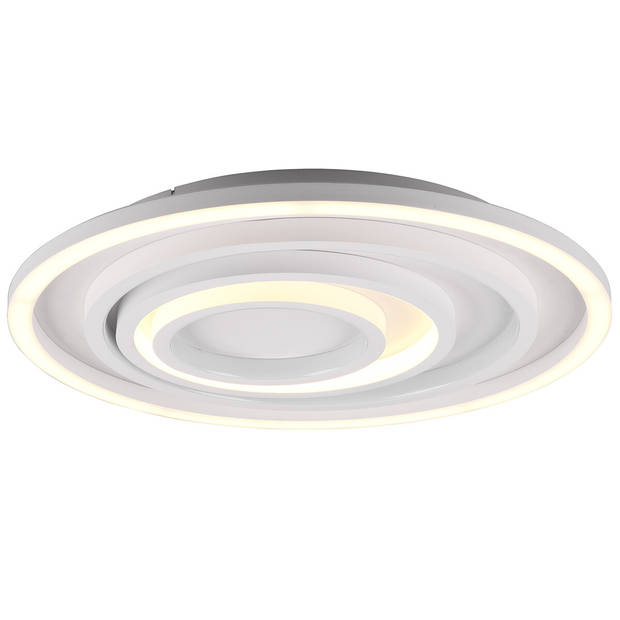 LED Plafondlamp - Plafondverlichting - Trion Kamaro - 40W - Dimbaar - Aanpasbare Kleur - Afstandsbediening - Rond - Mat