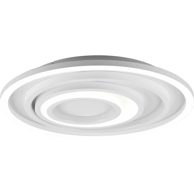 LED Plafondlamp - Plafondverlichting - Trion Kamaro - 40W - Dimbaar - Aanpasbare Kleur - Afstandsbediening - Rond - Mat