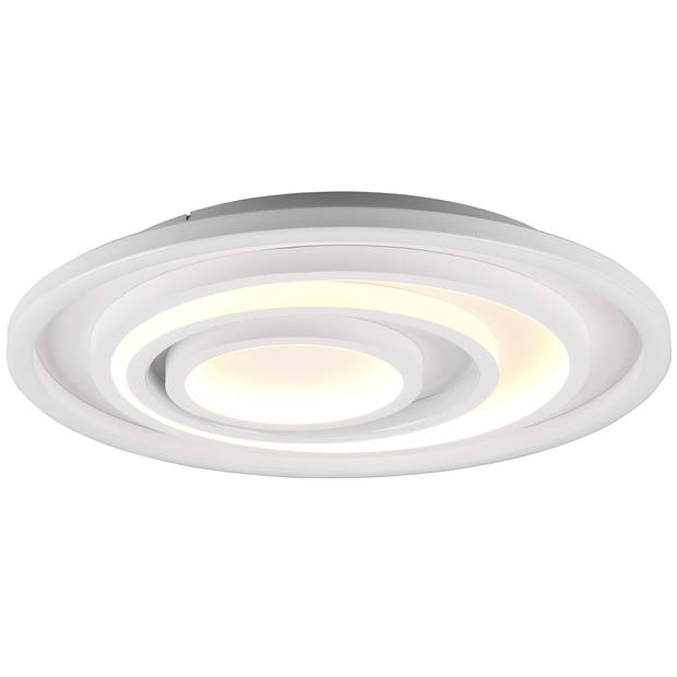 LED Plafondlamp - Plafondverlichting - Trion Kamaro - 40W - Dimbaar - Aanpasbare Kleur - Afstandsbediening - Rond - Mat