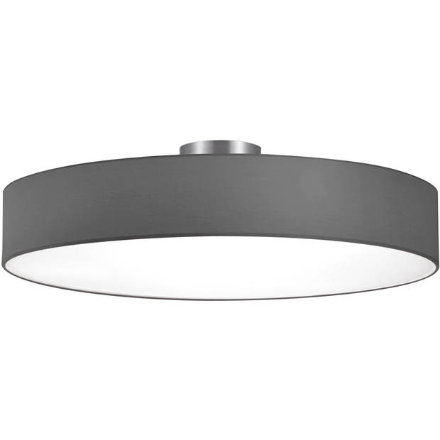 LED Plafondlamp - Plafondverlichting - Trion Hotia - E27 Fitting - 5-lichts - Rond - Mat Grijs - Aluminium