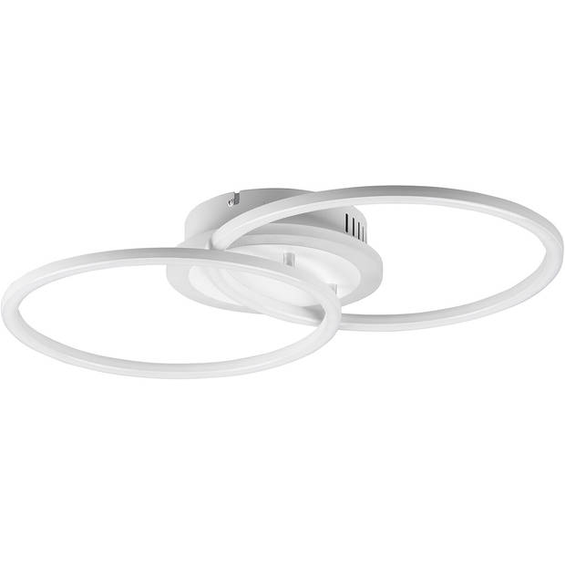 LED Plafondlamp - Plafondverlichting - Trion Venda - 25W - Natuurlijk Wit 4000K - Dimbaar - Rond - Mat Wit - Aluminium