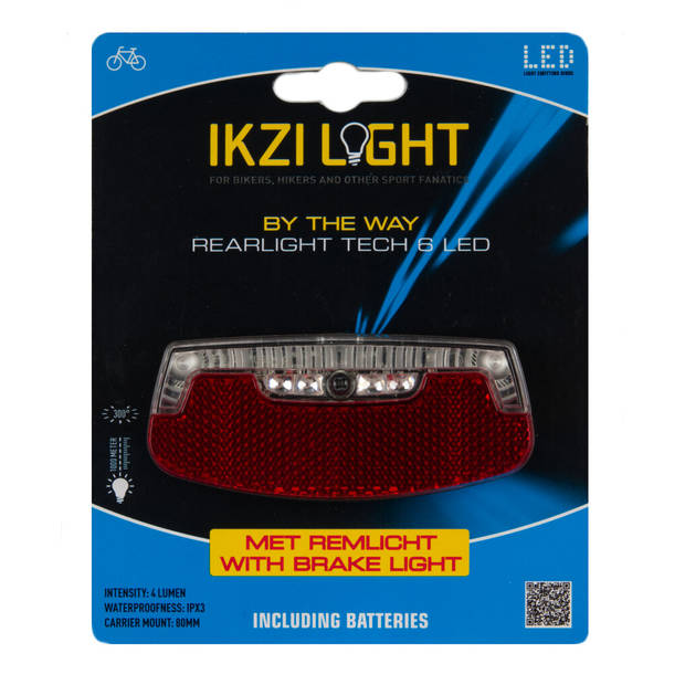 IKZI Achterlicht 6-led auto + remlicht by the way batterij