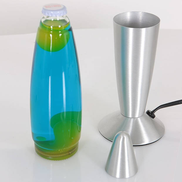 Mexlite Volcan Lavalamp Staal/Blauw