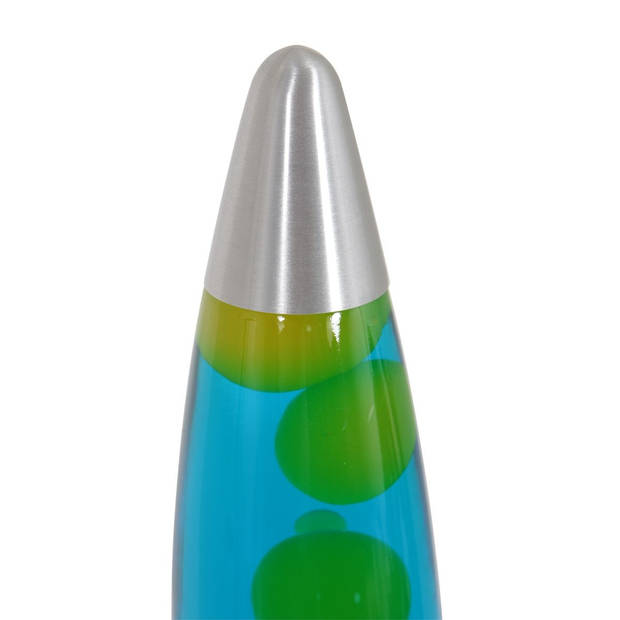 Mexlite Volcan Lavalamp Staal/Blauw