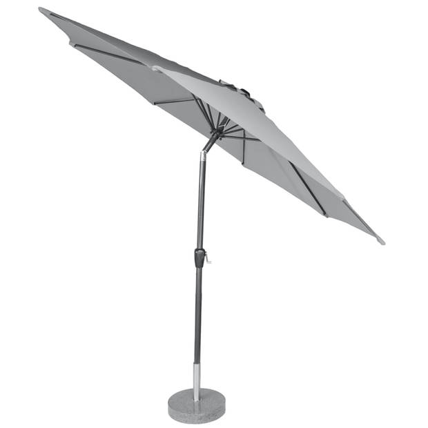 Kopu® Calma Parasolset Rond 300 cm met Voet - Lichtgrijs