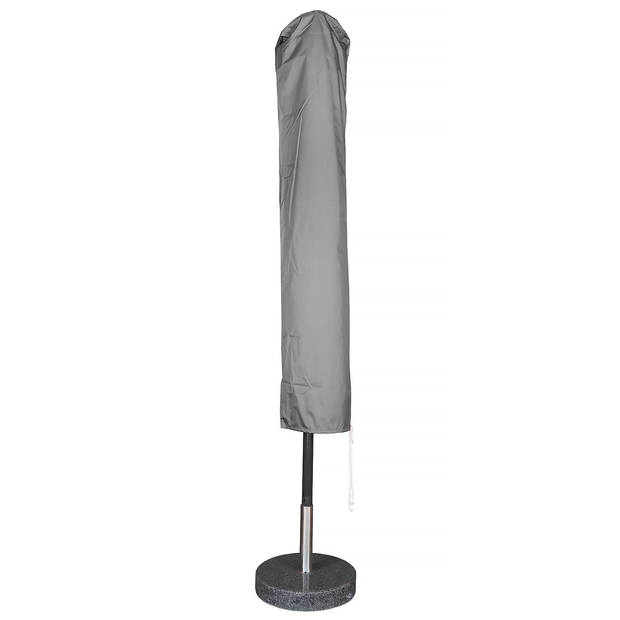 Kopu® Malaga Parasolset Vierkant 200x200 cm met Hoes en Voet - Lichtgrijs