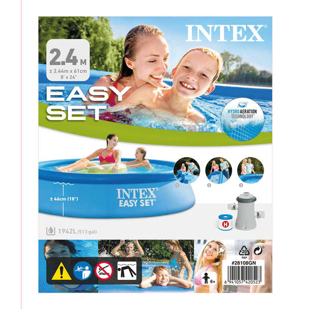 Intex Zwembad Easy Set - Zwembadset - 244x61 cm