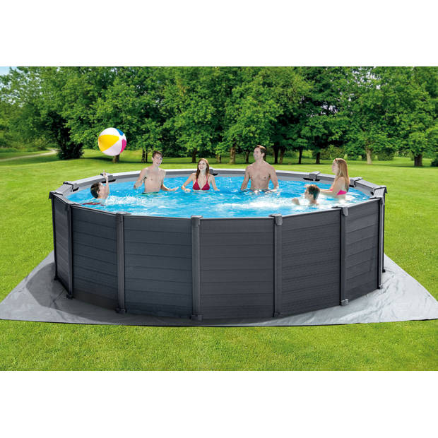 Intex Zwembad Graphite Grey Panel - Zwembad Bundel - 478x124 cm