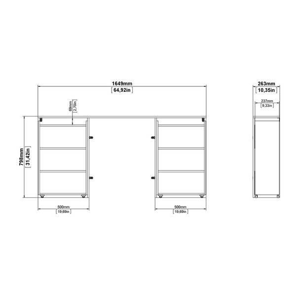 Nada Hoofdbord 160 cm 4 planken Hickory decor.