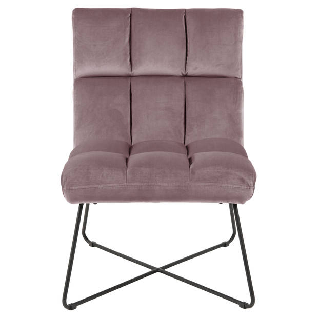 Alice fauteuil , velours roze.