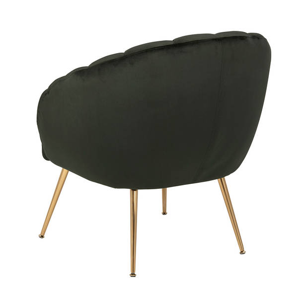 Dano fauteuil lounge fauteuil groen, messing.