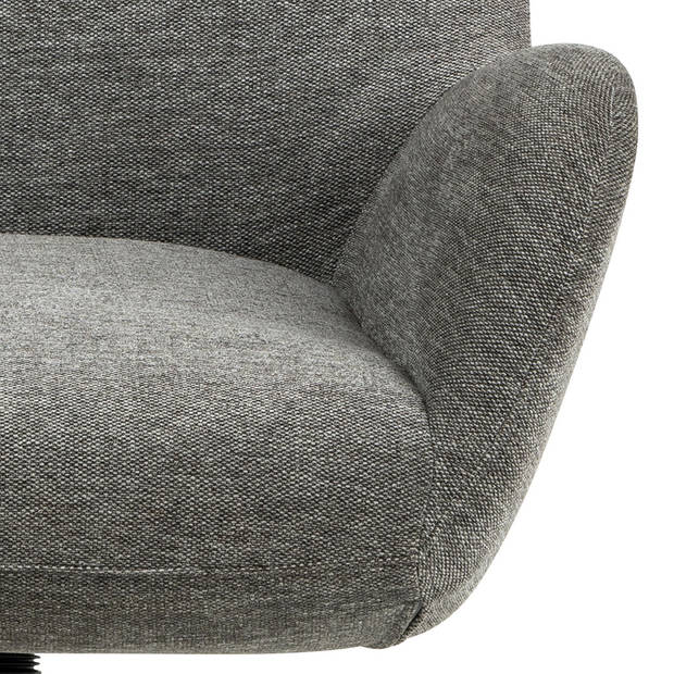 Talgy fauteuil Relaxfauteuil met kruk antraciet.