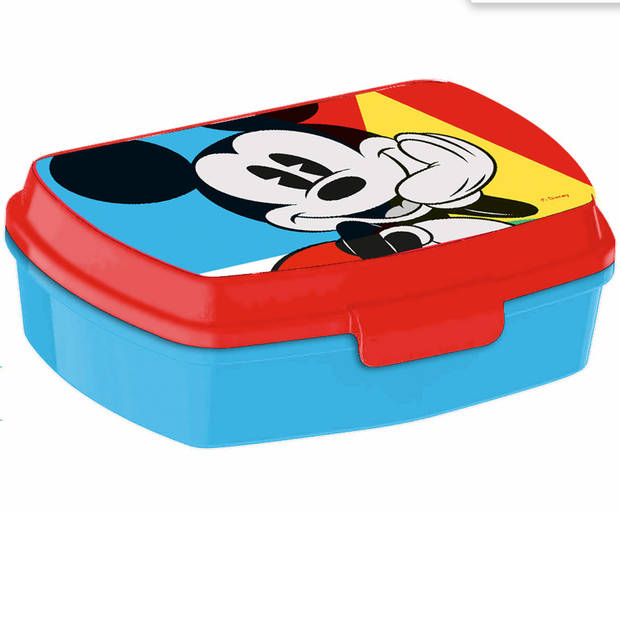 Disney Mickey Mouse lunchbox set voor kinderen - 2-delig - rood - aluminium/kunststof - Lunchboxen