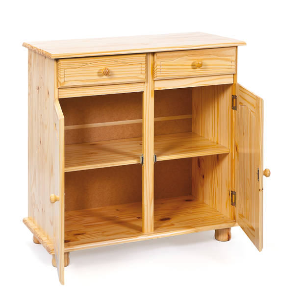 Pamer dressoir 2 lades, 2 deuren natuur.