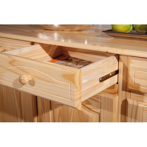 Abill dressoir 3 lades, 3 deuren natuur.