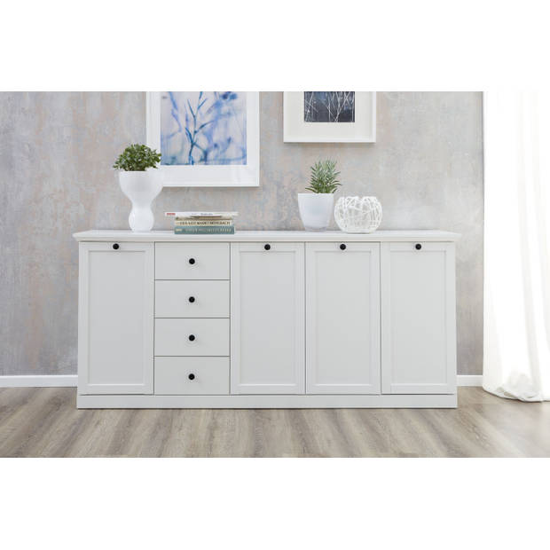 Brax dressoir 4 deuren en 4 lades, wit.