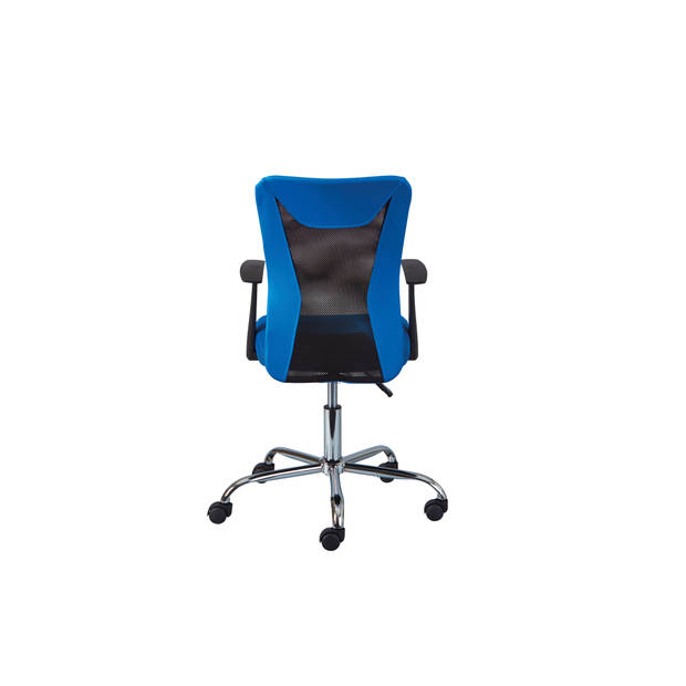 Dons kantoorstoel blauw en zwart.