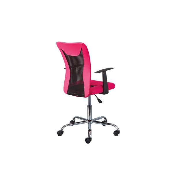 Dons kantoorstoel roze en zwart.