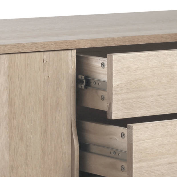 Marte dressoir 2 deuren en 4 lades natuur, wit.