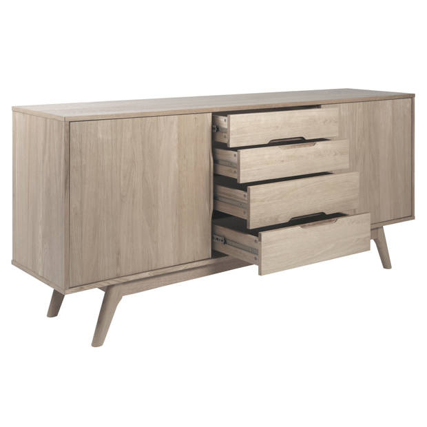 Marte dressoir 2 deuren en 4 lades natuur, wit.