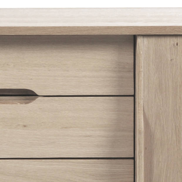 Marte dressoir 2 deuren en 4 lades natuur, wit.