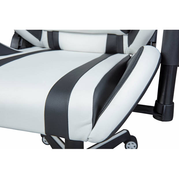 Zoro kantoorstoel met kussen en lendensteun zwart, wit.