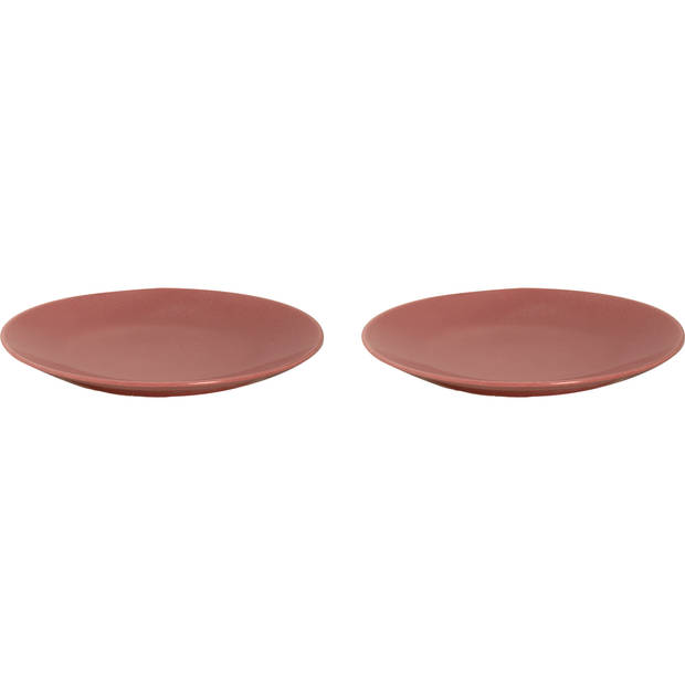 Mammoet Bord Spirit 27.5 cm Rood Stoneware 2 stuks