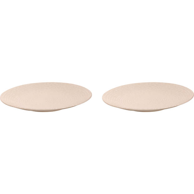 Palmer Bord coupe Ripple 27 cm Offwhite Stoneware 2 stuks