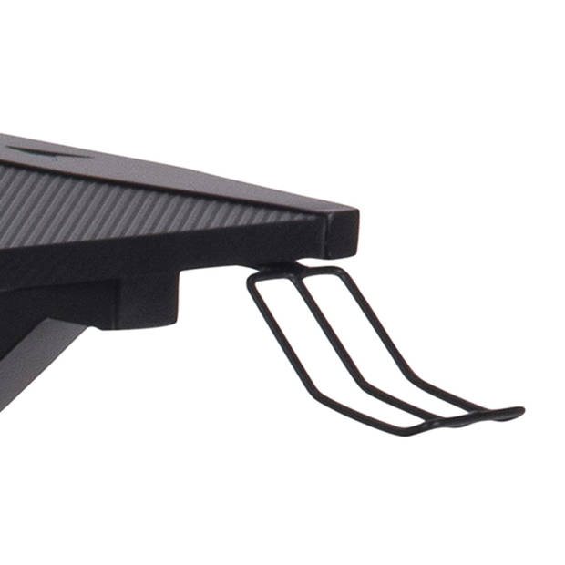Nimaj gamertafel met LED, headsethouder, bekerhouder zwart.