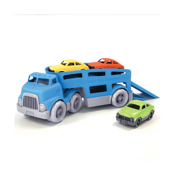 Green Toys autotransporter blauw incl. 3 auto's
