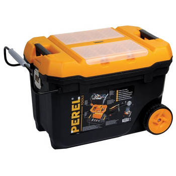 Perel gereedschapskoffer 67 x 42 x 40 cm zwart/oranje