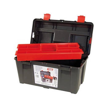Tayg gereedschapskoffer 44,5 cm polypropyleen zwart/rood