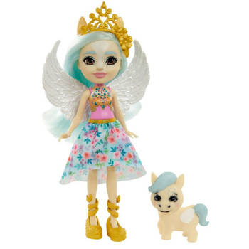 Enchantimals speelset Pegasus meisjes 15 cm wit/blauw 2-delig