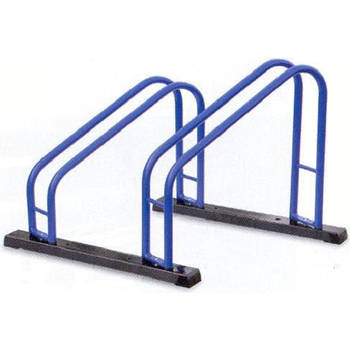 Cyclus fietsrek Etalage Duo 41,5 x 35 cm staal blauw