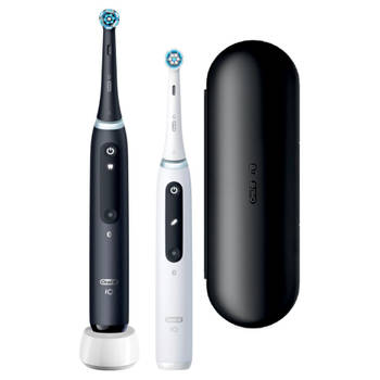 Oral-B elektrische tandenborstel iO 5 duo verpakking zwart + wit