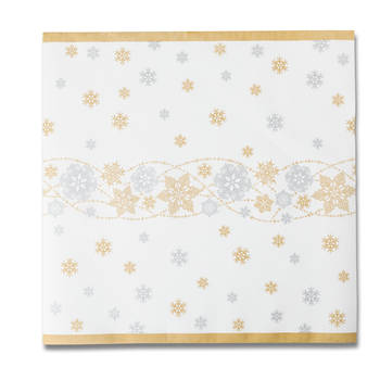 Duni, 3-in-1 rol Snow glitter white, dunicell, 40X480CM