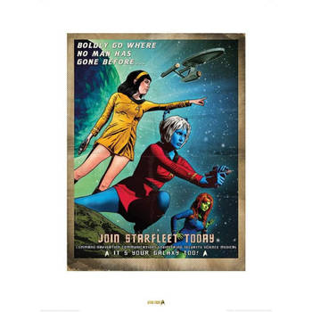 Kunstdruk Star Trek Join Starfleet 50th Anniversary 60x80cm