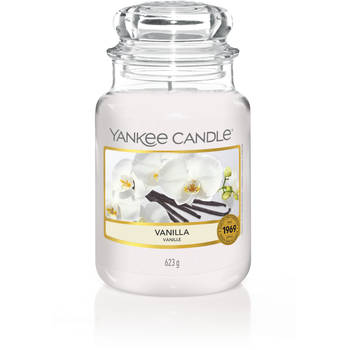 Yankee Candle Geurkaars Large Vanilla - 17 cm / ø 11 cm
