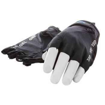 Mirage Lycra handschoen maat s gel zwart korte vinger op kaart